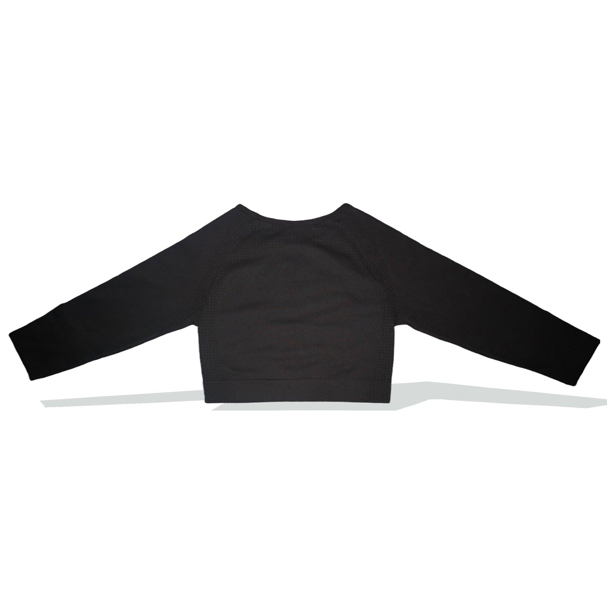 Space Black Seamless Long-Sleeve Crop - The Realm